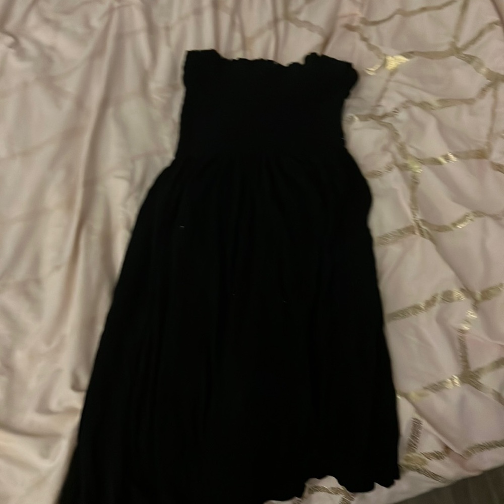 black flowy dress/bathing suit cover up